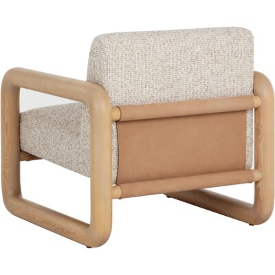 Nubo Lounge Chair - Noah Ecru / Nubuck Tan Leather 111787 111787 NUBO LOUNGE CHAIR NOAH ECRU NUBUCK TAN LEATHER 23