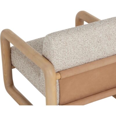 Nubo Lounge Chair - Noah Ecru / Nubuck Tan Leather 111787 111787 NUBO LOUNGE CHAIR NOAH ECRU NUBUCK TAN LEATHER 26