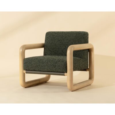 Nubo Lounge Chair - Noah Meadow / Ludlow Dark Olive Leather