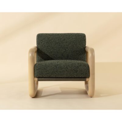 Nubo Lounge Chair - Noah Meadow / Ludlow Dark Olive Leather 111788 111788 NUBO LOUNGE CHAIR NOAH MEADOW LUDLOW DARK OLIVE LEATHER 1