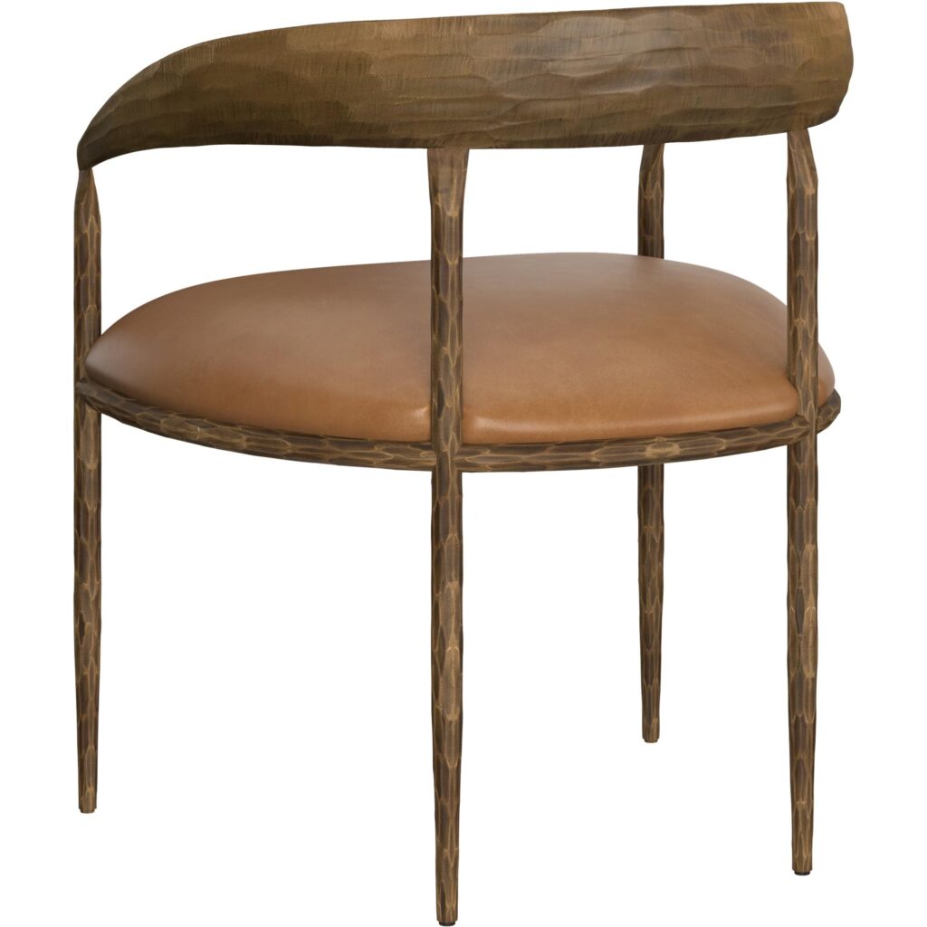 Zanatta Dining Armchair - Tan Leather - Image 3