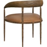 Zanatta Dining Armchair - Tan Leather 111797 111797 ZANATTA DINING ARMCHAIR TAN LEATHER 3