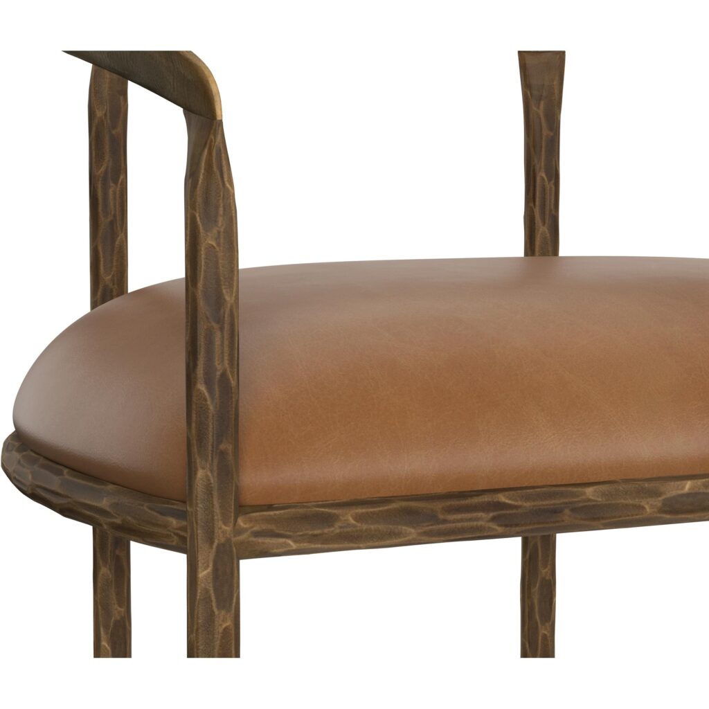 Zanatta Dining Armchair - Tan Leather - Image 4