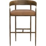 Zanatta Barstool - Tan Leather 111798 111798 ZANATTA BARSTOOL TAN LEATHER 1