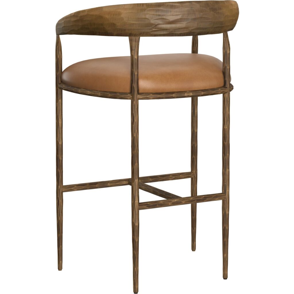 Zanatta Barstool - Tan Leather - Image 3