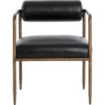 Ajani Dining Armchair - Charcoal Black Leather 111805 111805 AJANI DINING ARMCHAIR CHARCOAL BLACK LEATHER 21