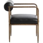 Ajani Dining Armchair - Charcoal Black Leather 111805 111805 AJANI DINING ARMCHAIR CHARCOAL BLACK LEATHER 22