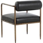 Ajani Dining Armchair - Charcoal Black Leather 111805 111805 AJANI DINING ARMCHAIR CHARCOAL BLACK LEATHER 23