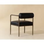 Ajani Dining Armchair - Charcoal Black Leather 111805 111805 AJANI DINING ARMCHAIR CHARCOAL BLACK LEATHER 3