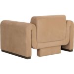 Romer Armchair - Distressed Brown - Nubuck Tan Leather 111815 111815 ROMER ARMCHAIR DISTRESSED BROWN NUBUCK TAN LEATHER 3