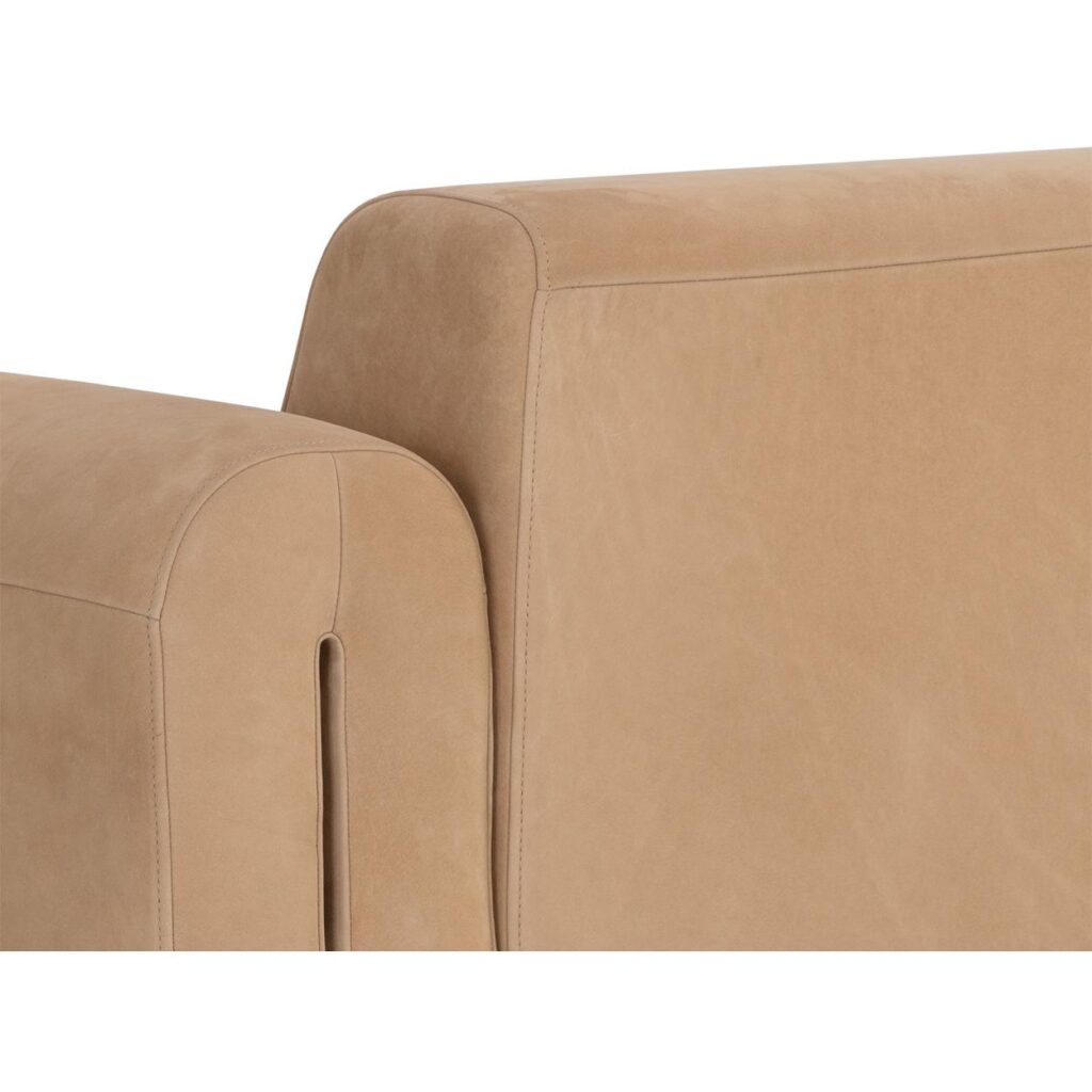 Romer Armchair - Distressed Brown - Nubuck Tan Leather - Image 8