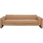Romer Sofa - Distressed Brown - Nubuck Tan Leather 111816 111816 ROMER SOFA NUBUCK TAN LEATHER 1