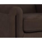 Romer Armchair - Brushed Gold - Nubuck Cocoa Leather 111838 111838 ROMER ARMCHAIR GOLD NUBUCK COCOA LEATHER 6
