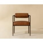 Ajani Dining Armchair - Tan Leather 111844 111844 AJANI DINING ARMCHAIR TAN LEATHER 1