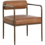 Ajani Dining Armchair - Tan Leather 111844 111844 AJANI DINING ARMCHAIR TAN LEATHER 20