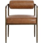 Ajani Dining Armchair - Tan Leather 111844 111844 AJANI DINING ARMCHAIR TAN LEATHER 21