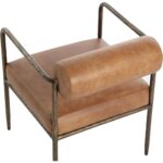 Ajani Dining Armchair - Tan Leather 111844 111844 AJANI DINING ARMCHAIR TAN LEATHER 26