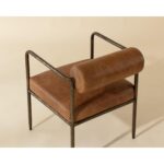 Ajani Dining Armchair - Tan Leather 111844 111844 AJANI DINING ARMCHAIR TAN LEATHER 6