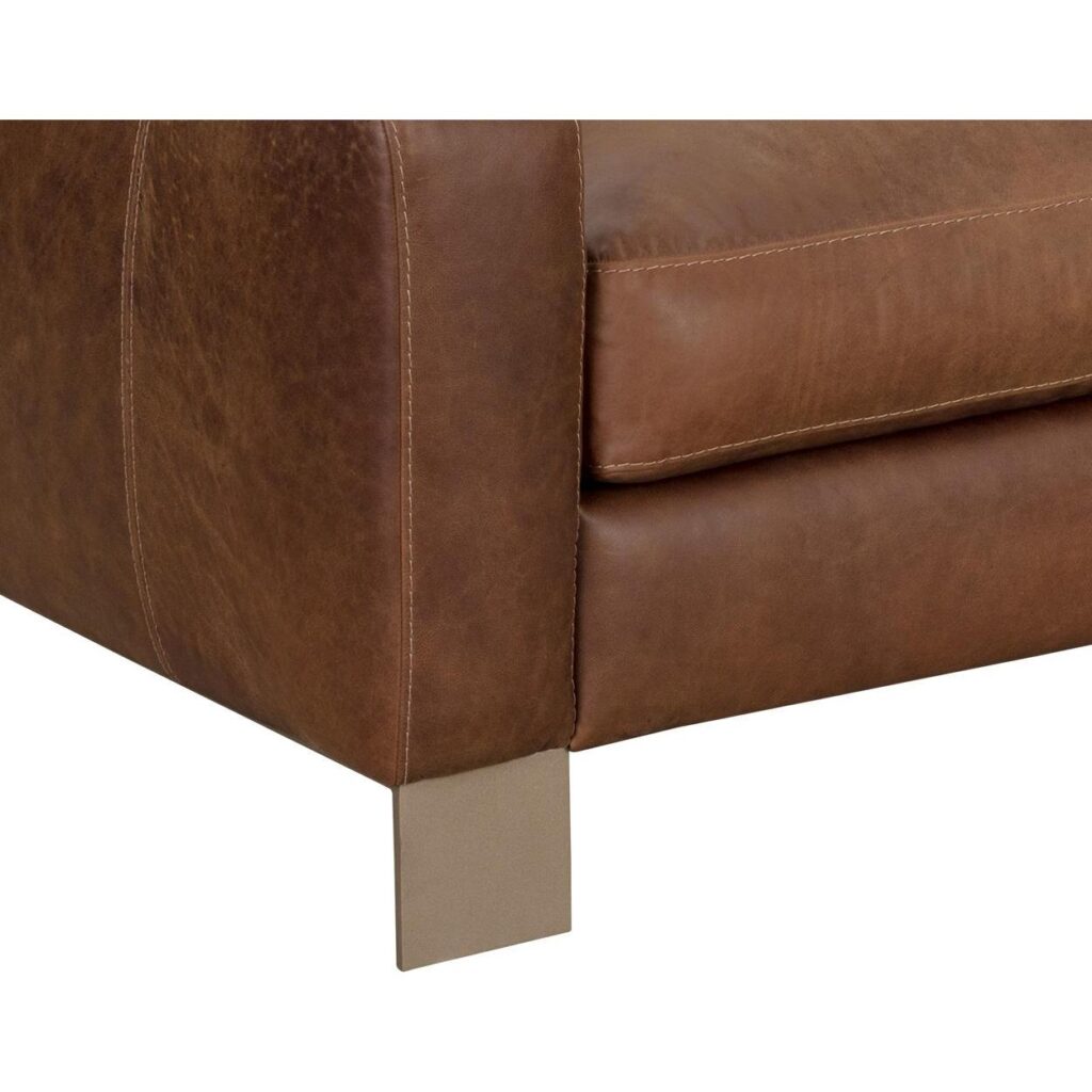 Rafael Sofa - Lucia Tobacco Leather - Image 6