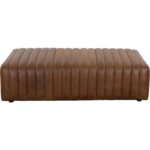 Lewin Ottoman - Rectangular - Lucia Tobacco Leather 111847 111847 LEWIN OTTOMAN RECTANGULAR LUCIA TOBACCO LEATHER 1