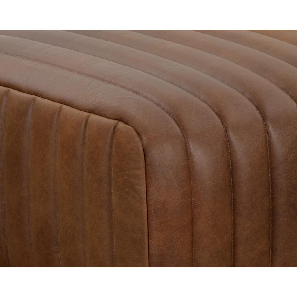 Lewin Ottoman - Rectangular - Lucia Tobacco Leather - Image 3