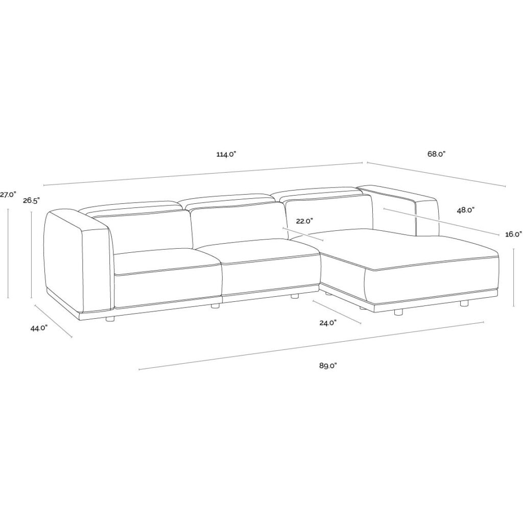Beau Sofa Chaise - Raf - Lucia Tobacco Leather - Image 14