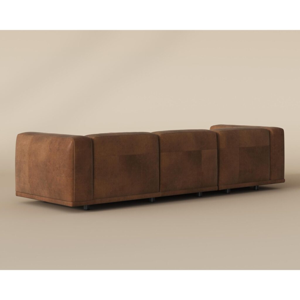 Beau Sofa Chaise - Laf - Lucia Tobacco Leather - Image 3