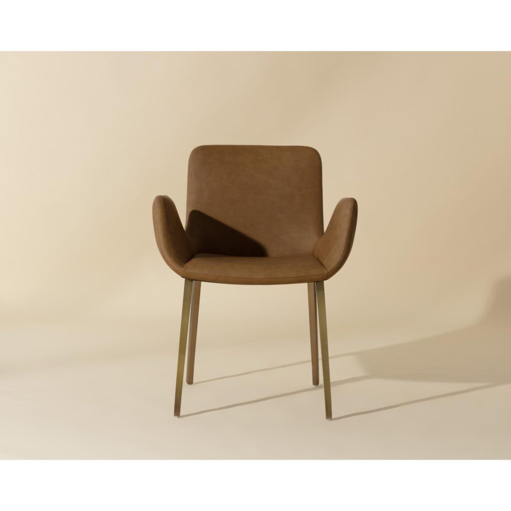 Lucano Dining Armchair - Milliken Cognac - Image 2