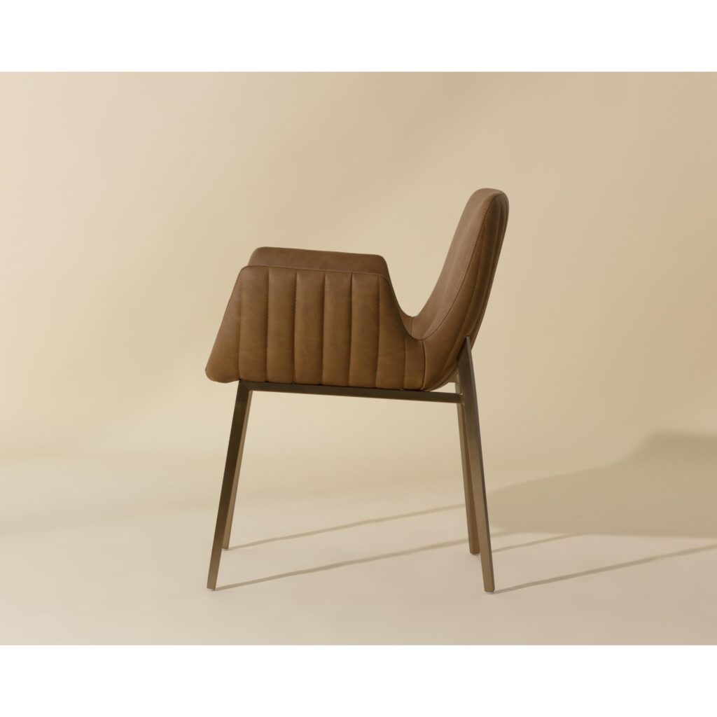Lucano Dining Armchair - Milliken Cognac - Image 3