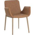 Lucano Dining Armchair - Milliken Cognac 111852 111852 LUCANO DINING ARMCHAIR MILLIKEN COGNAC 20