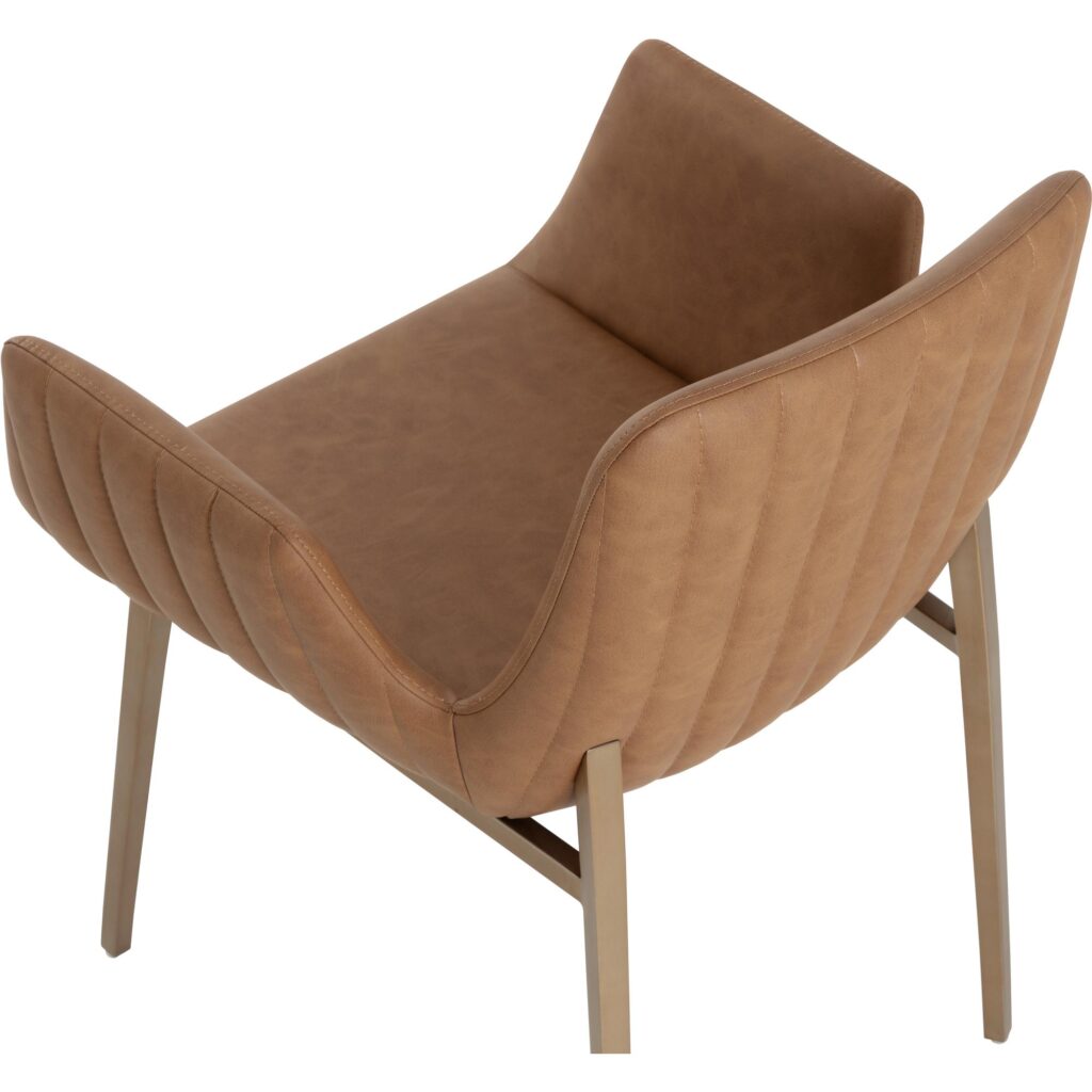 Lucano Dining Armchair - Milliken Cognac - Image 10