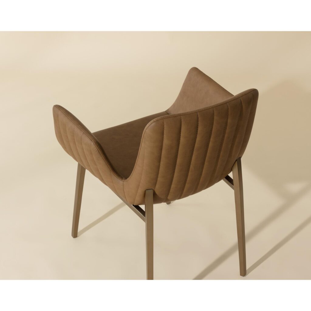 Lucano Dining Armchair - Milliken Cognac - Image 5