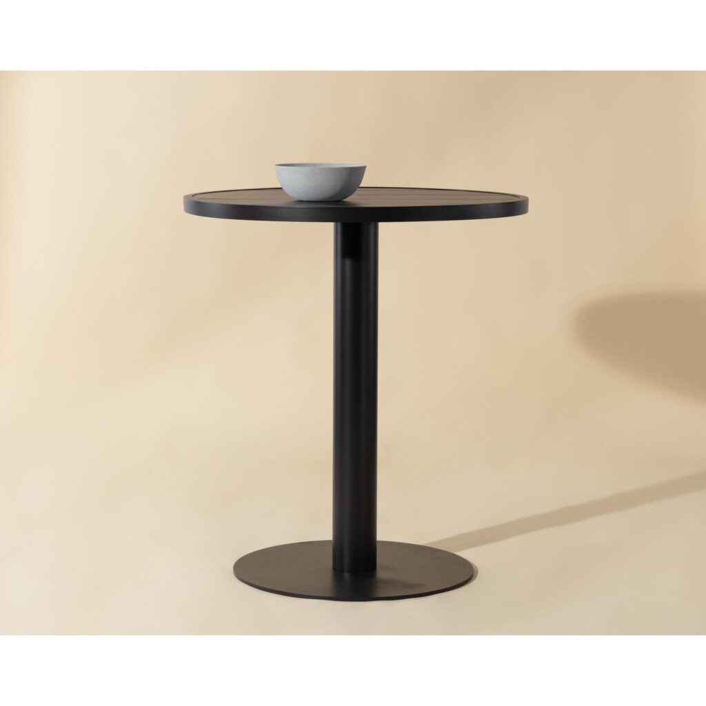 Merano Bar Table - Round - Black - Image 2