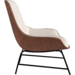 Lucier Lounge Chair - Belfast Oatmeal / Bravo Cognac 111904 111904 LUCIER LOUNGE CHAIR BELFAST OATMEAL BRAVO COGNAC 2