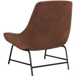 Lucier Lounge Chair - Belfast Oatmeal / Bravo Cognac 111904 111904 LUCIER LOUNGE CHAIR BELFAST OATMEAL BRAVO COGNAC 3