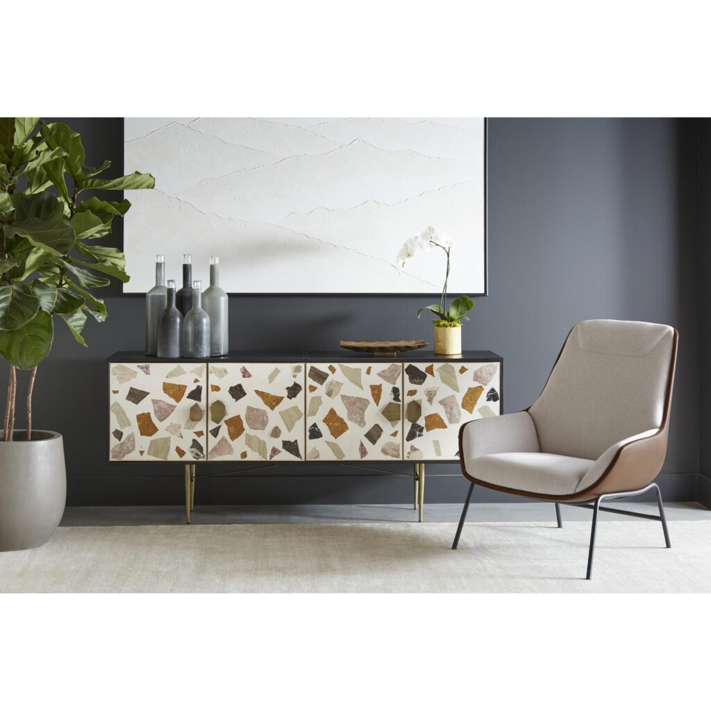 Lucier Lounge Chair - Belfast Oatmeal / Bravo Cognac - Image 5