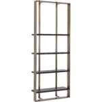 Dalton Bookcase - Antique Brass - Black 111906 111906 DALTON BOOKCASE ANTIQUE BRASS BLACK 1