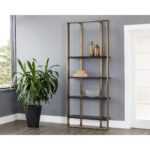 Dalton Bookcase - Antique Brass - Black 111906 111906 DALTON BOOKCASE ANTIQUE BRASS BLACK 5