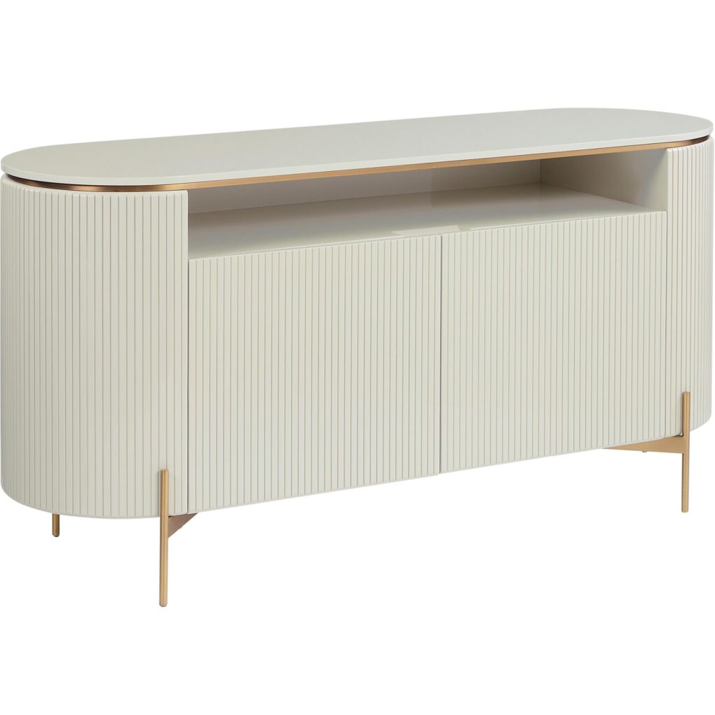 Paloma Sideboard - High Gloss Cream - Image 2