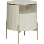 Paloma End Table - High Gloss Cream 111922 111922 PALOMA END TABLE 1