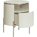 Paloma End Table - High Gloss Cream 111922 111922 PALOMA END TABLE 2