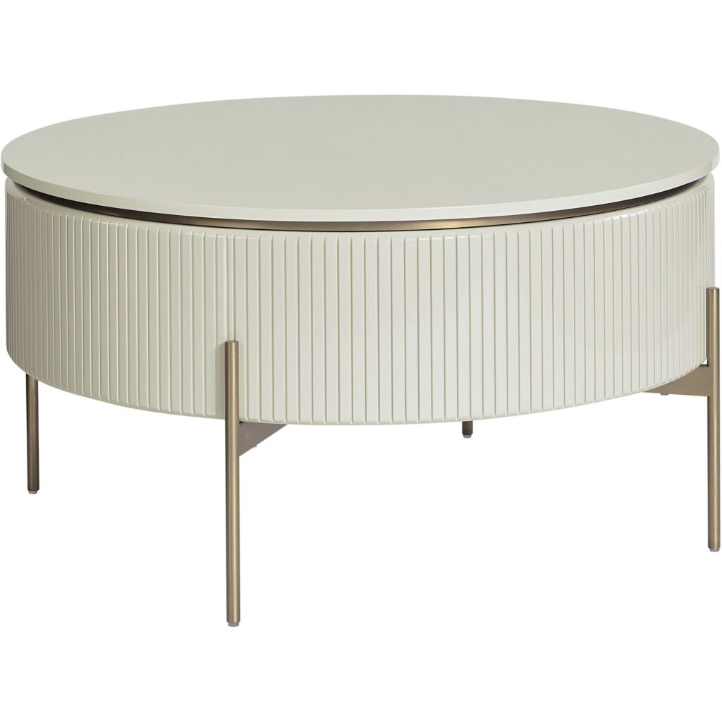 Paloma Lift Top Coffee Table - High Gloss Cream - Image 2