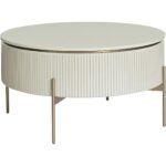 Paloma Lift Top Coffee Table - High Gloss Cream 111923 111923 PALOMA LIFT TOP COFFEE TABLE 1