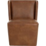 Amita Wheeled Dining Chair - Tobacco Tan 111925 111925 AMITA WHEELED DINING CHAIR TOBACCO TAN 21