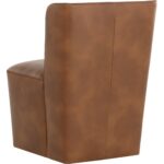 Amita Wheeled Dining Chair - Tobacco Tan 111925 111925 AMITA WHEELED DINING CHAIR TOBACCO TAN 23