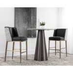 Joplin Barstool - Cantina Black / Vera White Pepper 111928 111928 JOPLIN BARSTOOL CANTINA BLACK VERA WHITE PEPPER 5