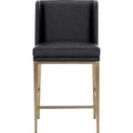 Joplin Counter Stool - Cantina Black / Vera White Pepper 111929 111929 JOPLIN COUNTER STOOL CANTINA BLACK VERA WHITE PEPPER 1