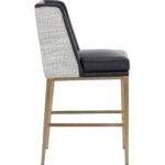 Joplin Counter Stool - Cantina Black / Vera White Pepper 111929 111929 JOPLIN COUNTER STOOL CANTINA BLACK VERA WHITE PEPPER 2