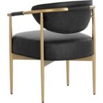 Heloise Dining Armchair - Bravo Black 111934 111934 HELOISE DINING ARMCHAIR CANTINA BLACK 23