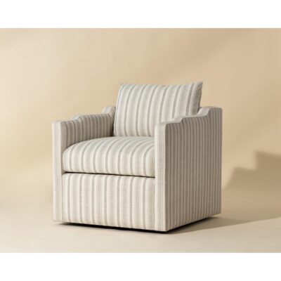 Roosevelt Swivel Lounge Chair - Gifford Script